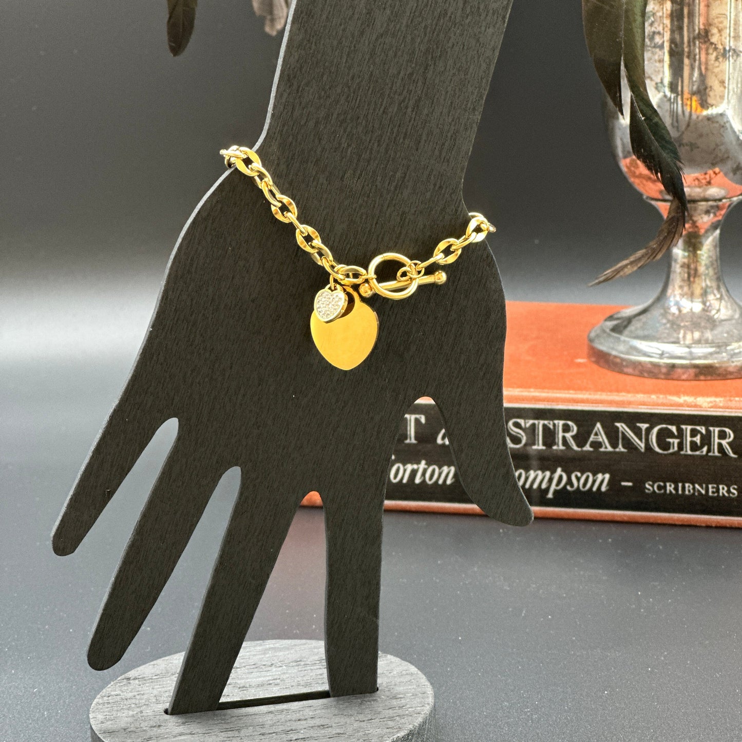 DOUBLE HEART PAVE BRACELET