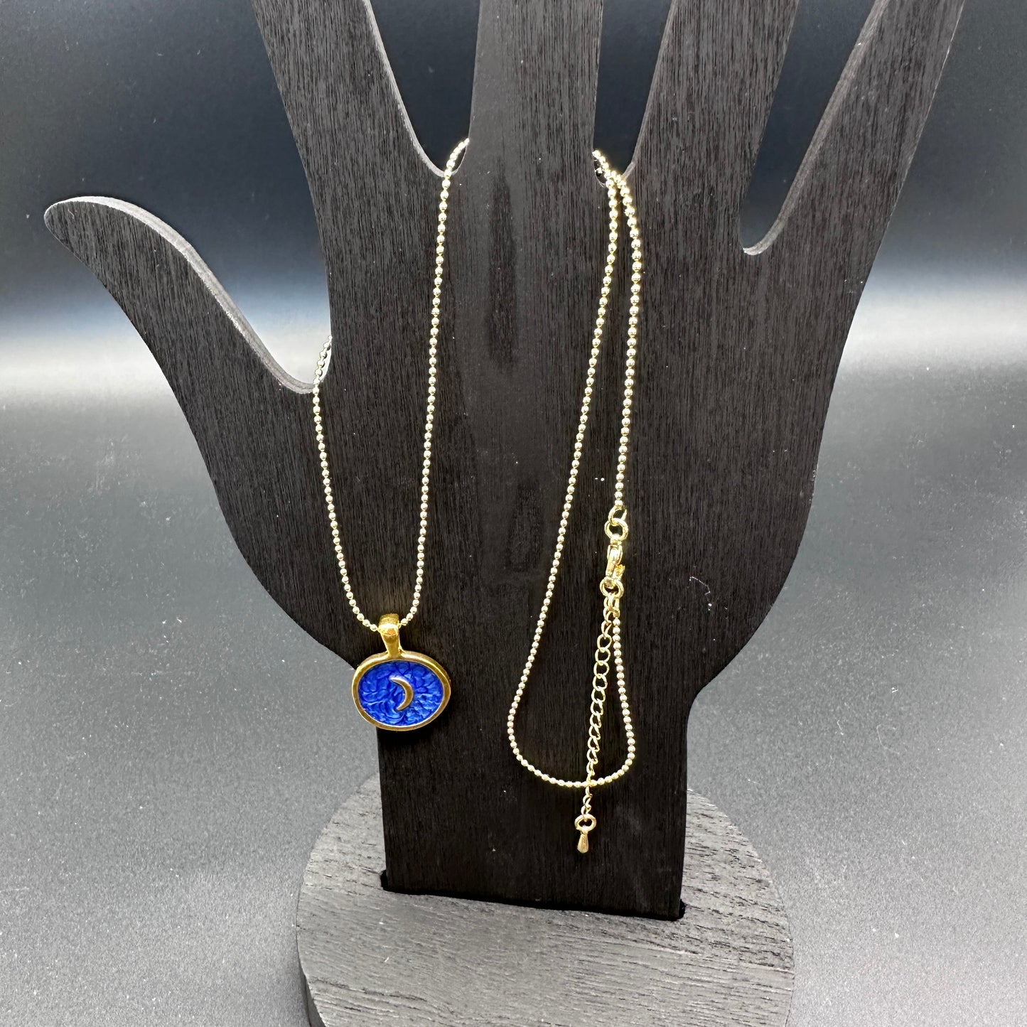 MIDNIGHT CRESCENT MOON NECKLACE