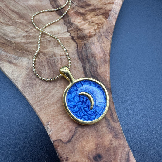 MIDNIGHT CRESCENT MOON NECKLACE