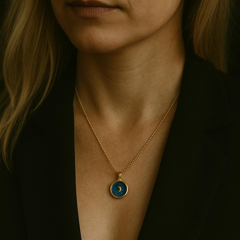 MIDNIGHT CRESCENT MOON NECKLACE